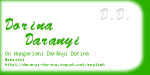 dorina daranyi business card